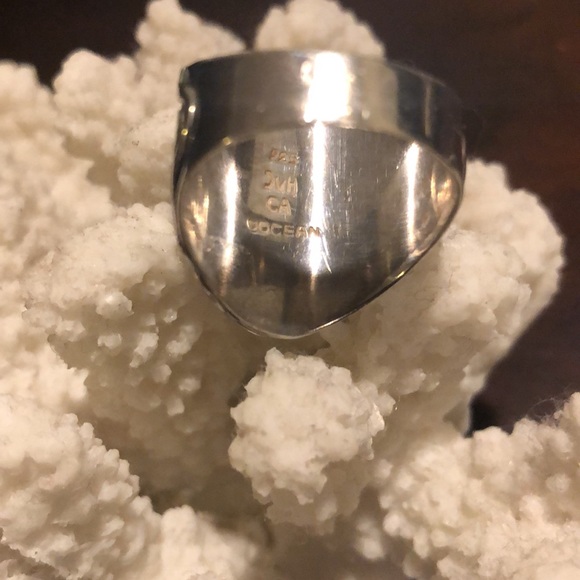 Sterling Silver Ring with Sea Glass - Picture 4 of 8